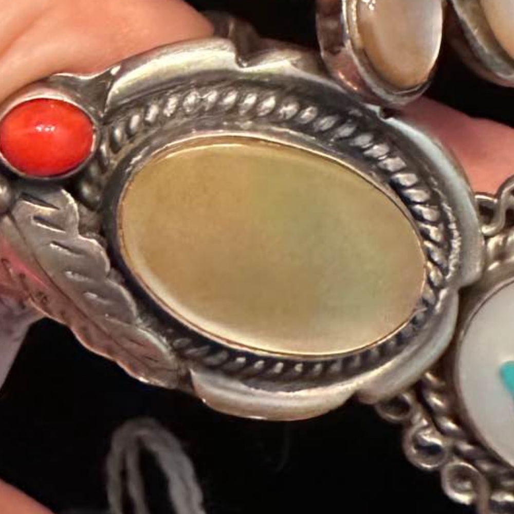 Silver and Red Stone Women's Ring